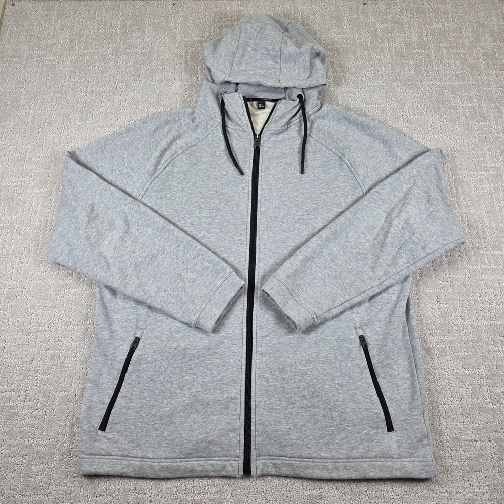 Public‎ Rec Mens Better Than Down Full Zip Hoodie Heather Grey XL Pockets